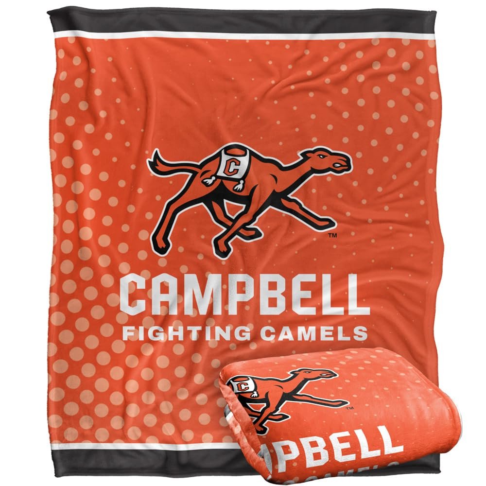 Campbell University Blanket, 50"x60" Logo Dots, Silky Touch Super Soft Throw Blanket