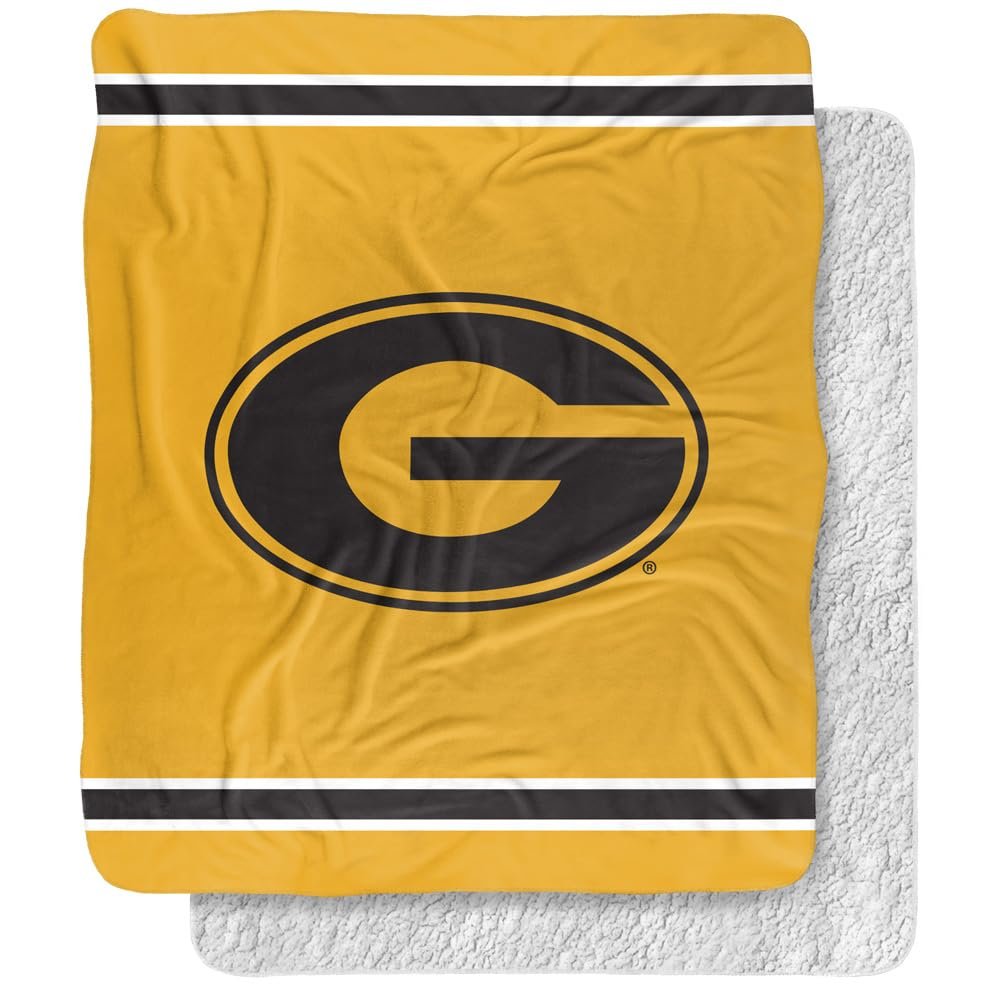 Grambling State University Blanket, 50"x60" Primary Logo, Silky Touch Sherpa Back Super Soft Throw Blanket