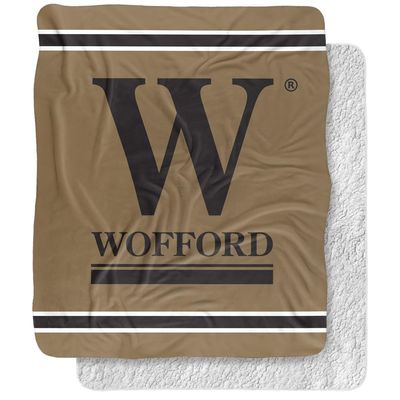 Wofford College Blanket, 50"x60" Primary Logo, Silky Touch Sherpa Back Super Soft Throw Blanket