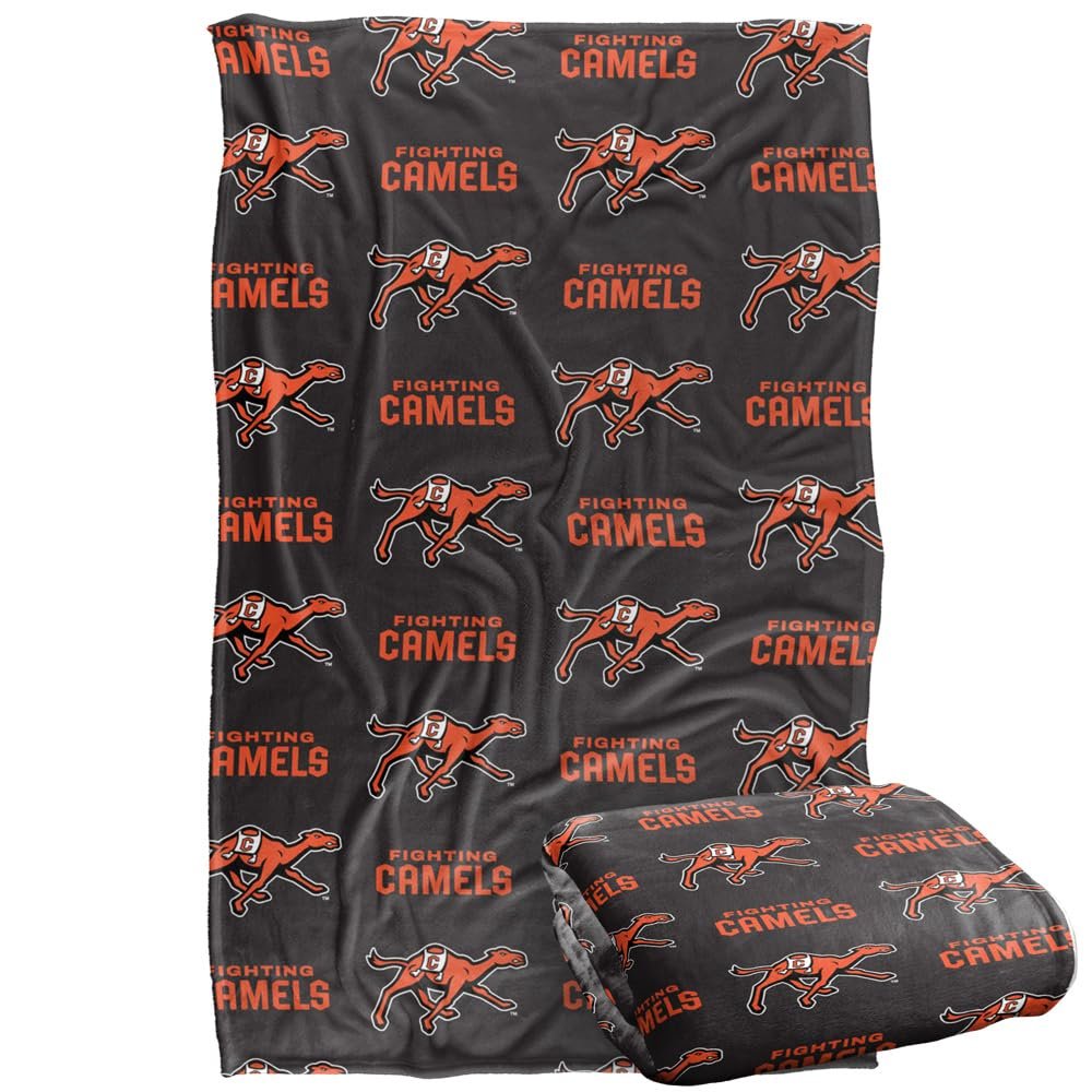 Campbell University Blanket, 36"x58" Logo Pattern, Silky Touch Super Soft Throw Blanket