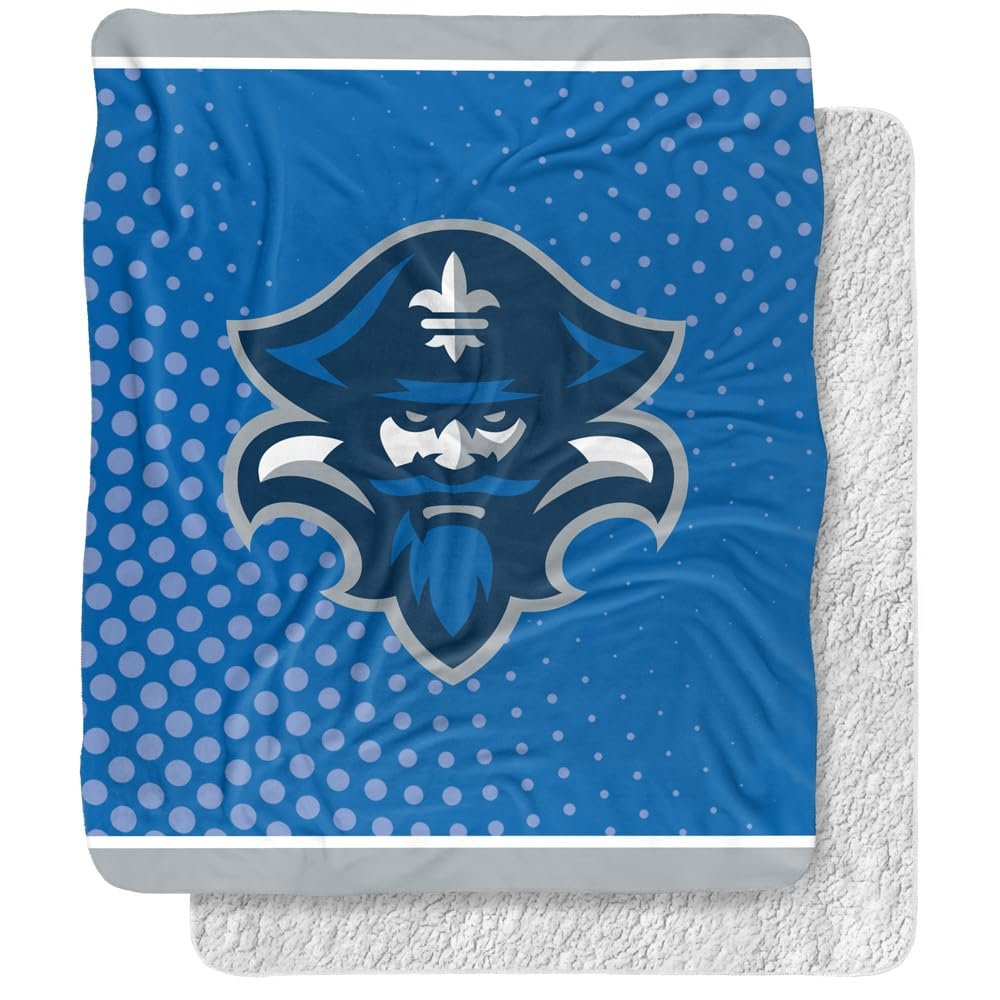 University of New Orleans Blanket, 50"x60" Logo Dots, Silky Touch Sherpa Back Super Soft Throw Blanket