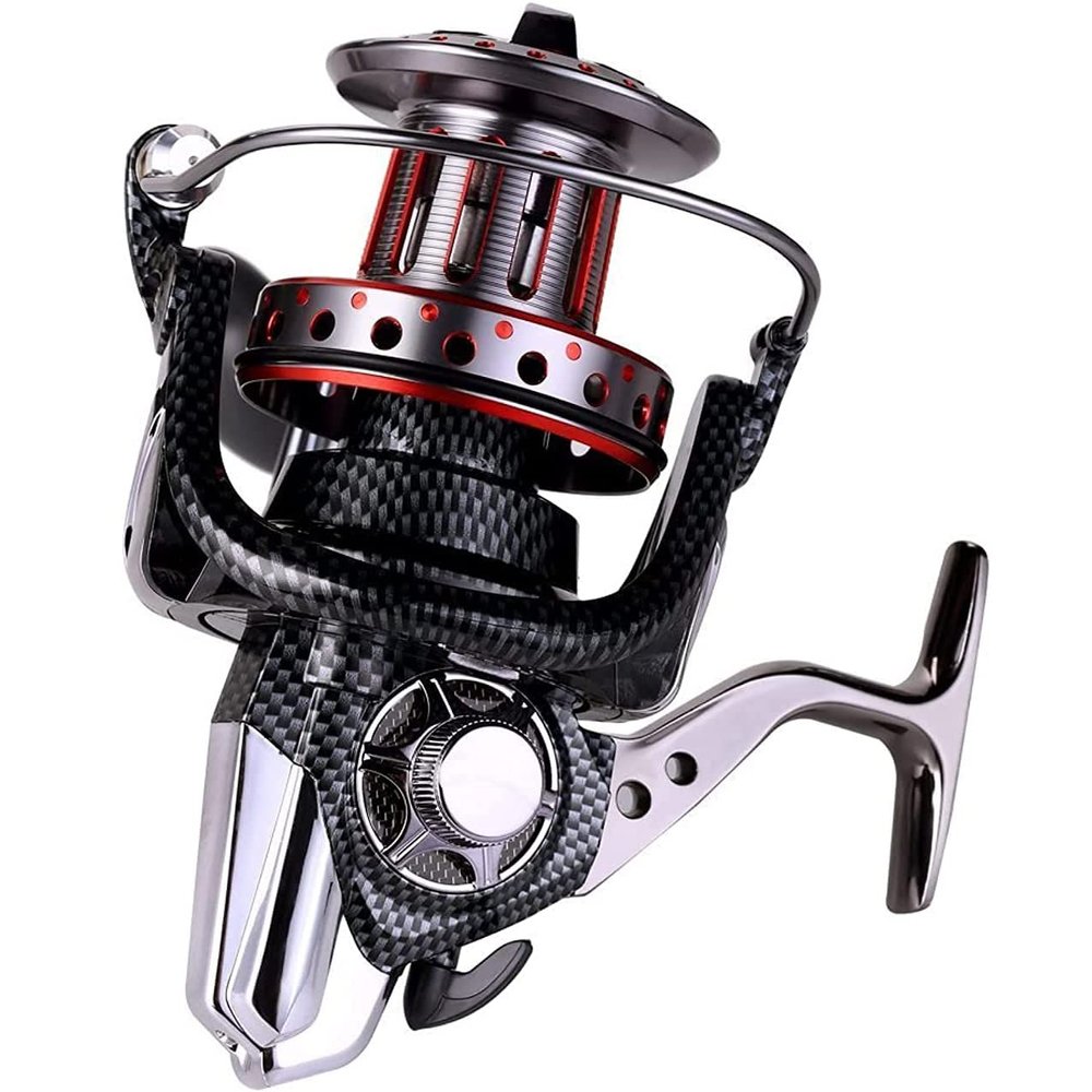 Fishdrops Surf Spinning Reel, Size 10000 12000 Saltwater Fishing Reels, Full Metal Frame 31 LBs Max Drag, 10+1 Stainless BB Ultra Smooth Powerful, High Capacity Long Casting Spinning Reels