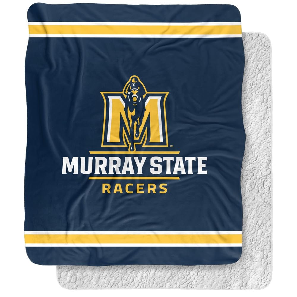 Murray State University Blanket, 50"x60" Primary Logo, Silky Touch Sherpa Back Super Soft Throw Blanket