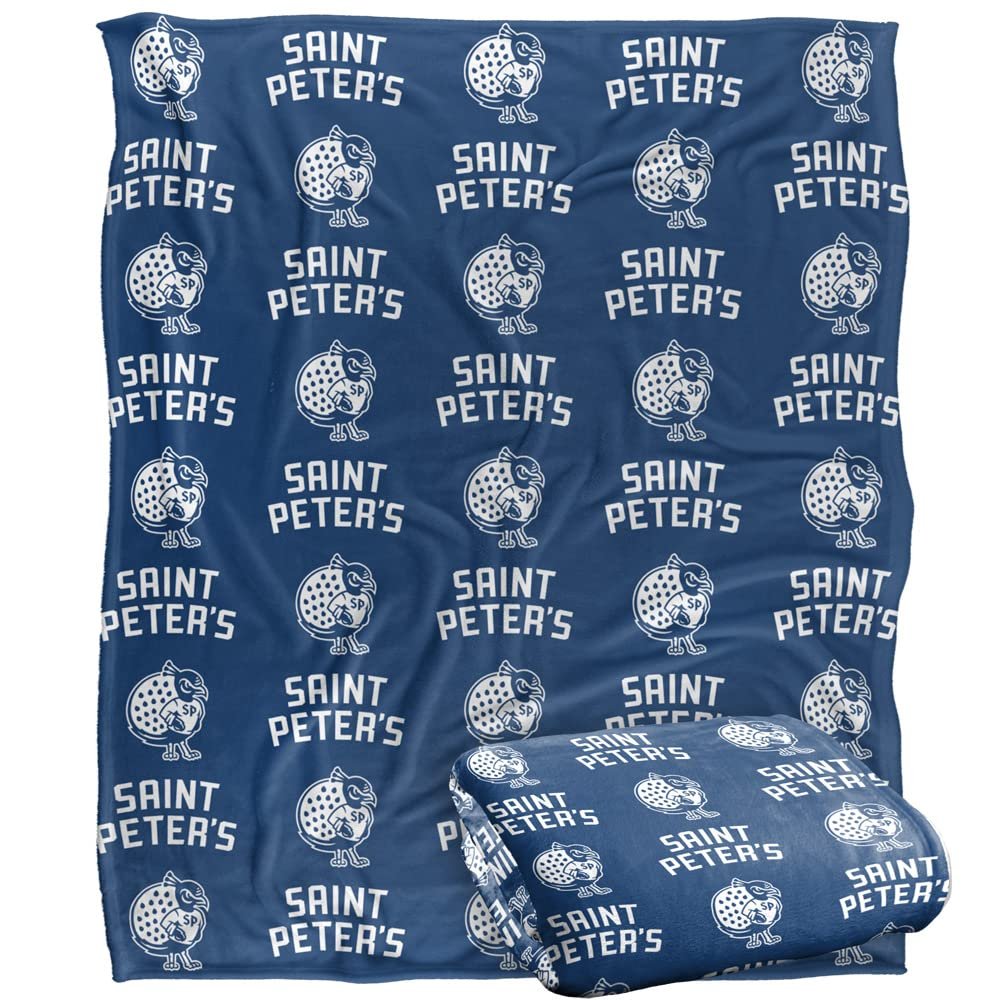 Saint Peters University Blanket, 50"x60" Logo Pattern, Silky Touch Super Soft Throw Blanket