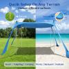 YENGIAM Beach Canopy Beach Tent UPF50+ 11x11 FT Easy to Setup Extra Windproof Rope Sun Shelter Beach Shade Canopy with 4 Stability Poles Outdoor Shade for Beach Camping Family view 2