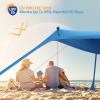YENGIAM Beach Canopy Beach Tent UPF50+ 11x11 FT Easy to Setup Extra Windproof Rope Sun Shelter Beach Shade Canopy with 4 Stability Poles Outdoor Shade for Beach Camping Family view 3
