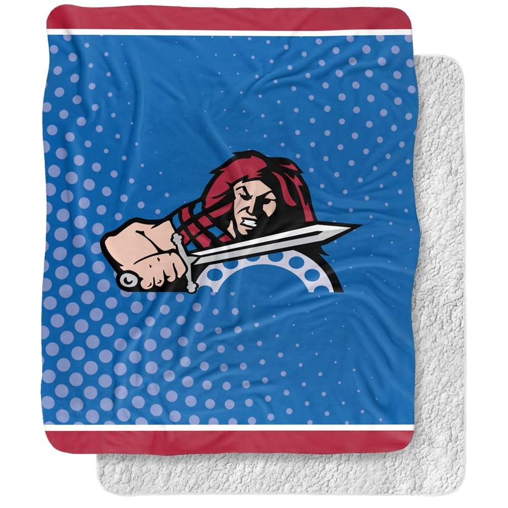 Presbyterian College Blanket, 50"x60" Logo Dots, Silky Touch Sherpa Back Super Soft Throw Blanket