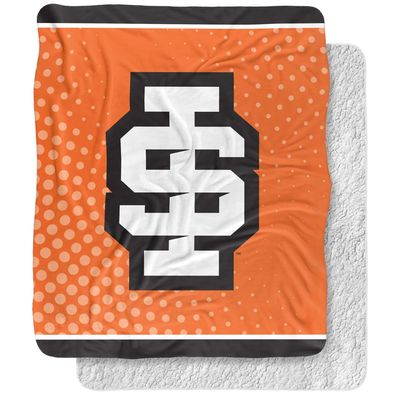 Idaho State University Blanket, 50"x60" Logo Dots, Silky Touch Sherpa Back Super Soft Throw Blanket