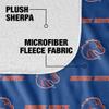 Boise State University Blanket, 50"x60" Logo Pattern, Silky Touch Sherpa Back Super Soft Throw Blanket view 4
