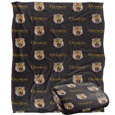 Grambling State University Blanket, 50"x60" Logo Pattern, Silky Touch Super Soft Throw Blanket