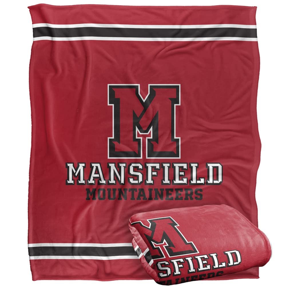 Mansfield University Blanket, 50"x60" Primary Logo, Silky Touch Super Soft Throw Blanket