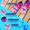 Prsca Kids Swim Fins,Short Youth Fins Swimming Flippers,Swim Training Fins for Lap Swimming,for Children Girls Boys Beginners view 2