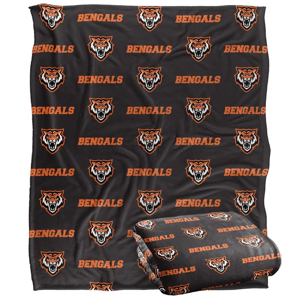 Idaho State University Blanket, 50"x60" Logo Pattern, Silky Touch Super Soft Throw Blanket