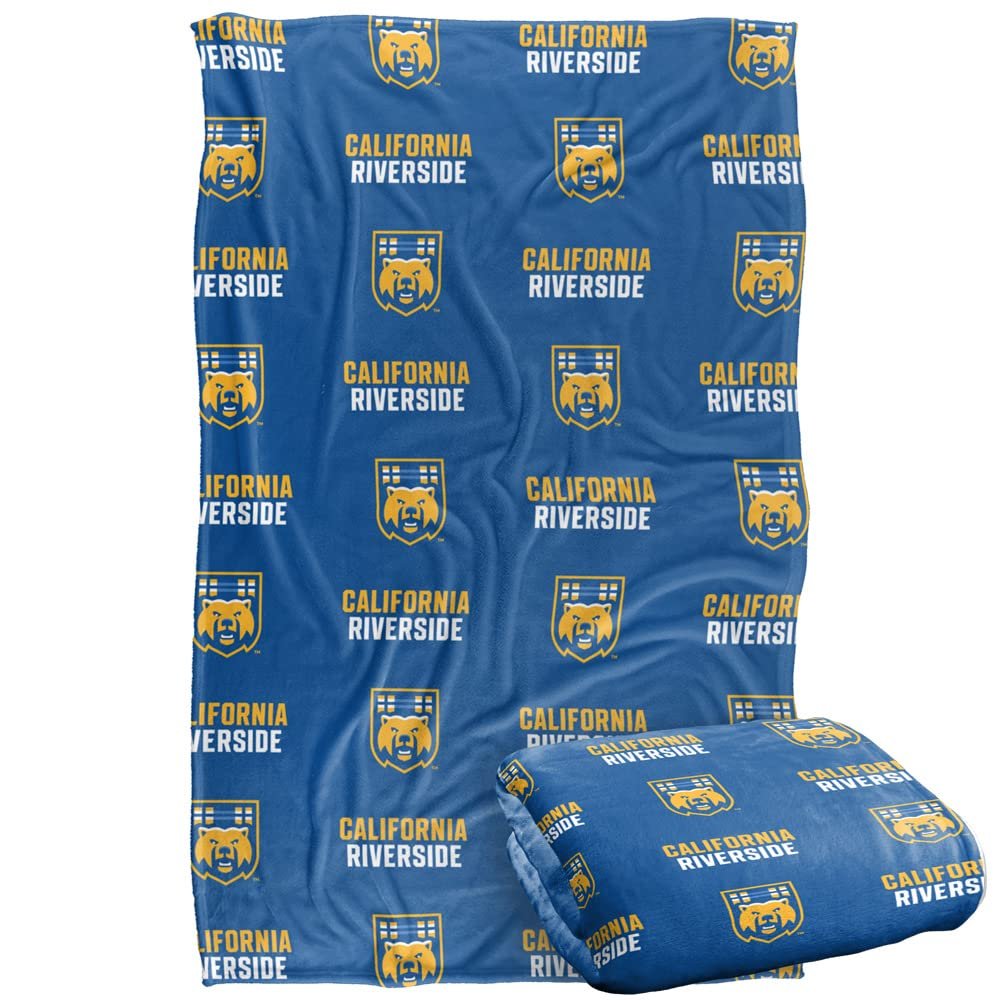 University of California, Riverside Blanket, 36"x58" Logo Pattern, Silky Touch Super Soft Throw Blanket