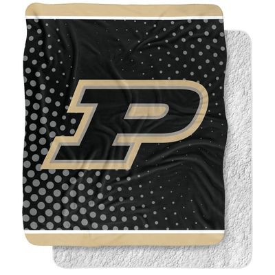 Purdue University Blanket, 50"x60" Logo Dots, Silky Touch Sherpa Back Super Soft Throw Blanket