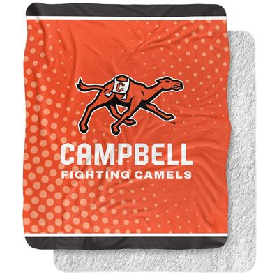 Campbell University Blanket, 50"x60" Logo Dots, Silky Touch Sherpa Back Super Soft Throw Blanket
