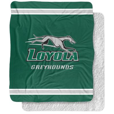Loyola University Maryland Blanket, 50"x60" Primary Logo, Silky Touch Sherpa Back Super Soft Throw Blanket