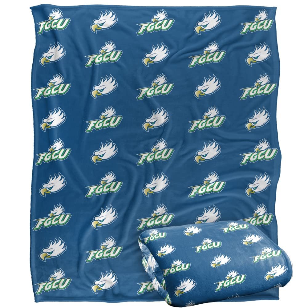 Florida Gulf Coast University Blanket, 50"x60" Logo Pattern, Silky Touch Super Soft Throw Blanket