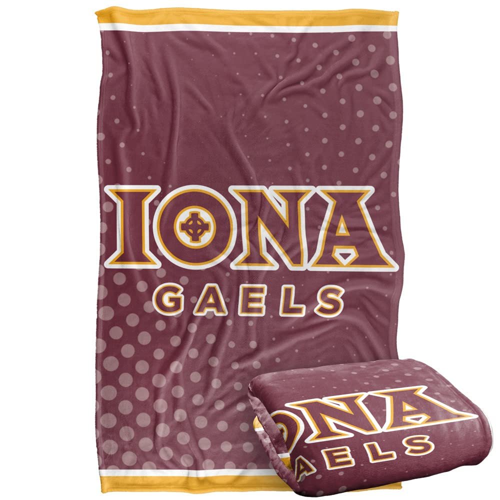 Iona College Blanket, 36"x58" Logo Dots, Silky Touch Super Soft Throw Blanket