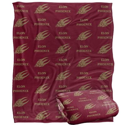 Elon University Blanket, 50"x60" Logo Pattern, Silky Touch Super Soft Throw Blanket