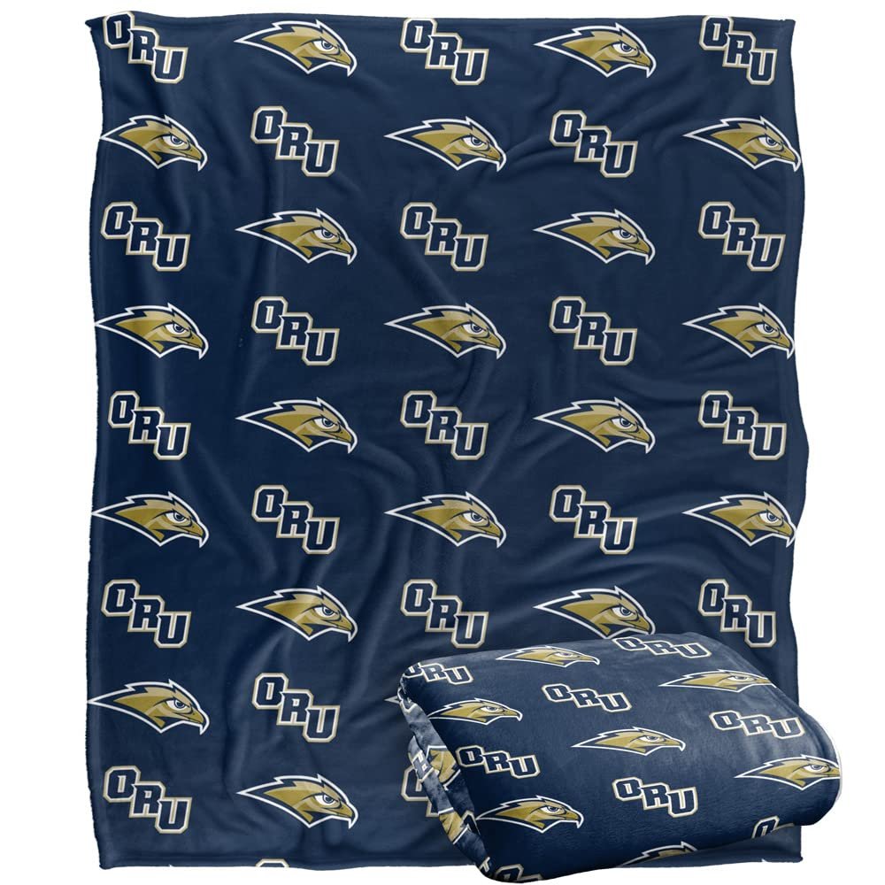 Oral Roberts University Blanket, 50"x60" Logo Pattern, Silky Touch Super Soft Throw Blanket