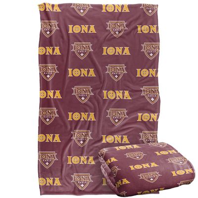 Iona College Blanket, 36"x58" Logo Pattern, Silky Touch Super Soft Throw Blanket