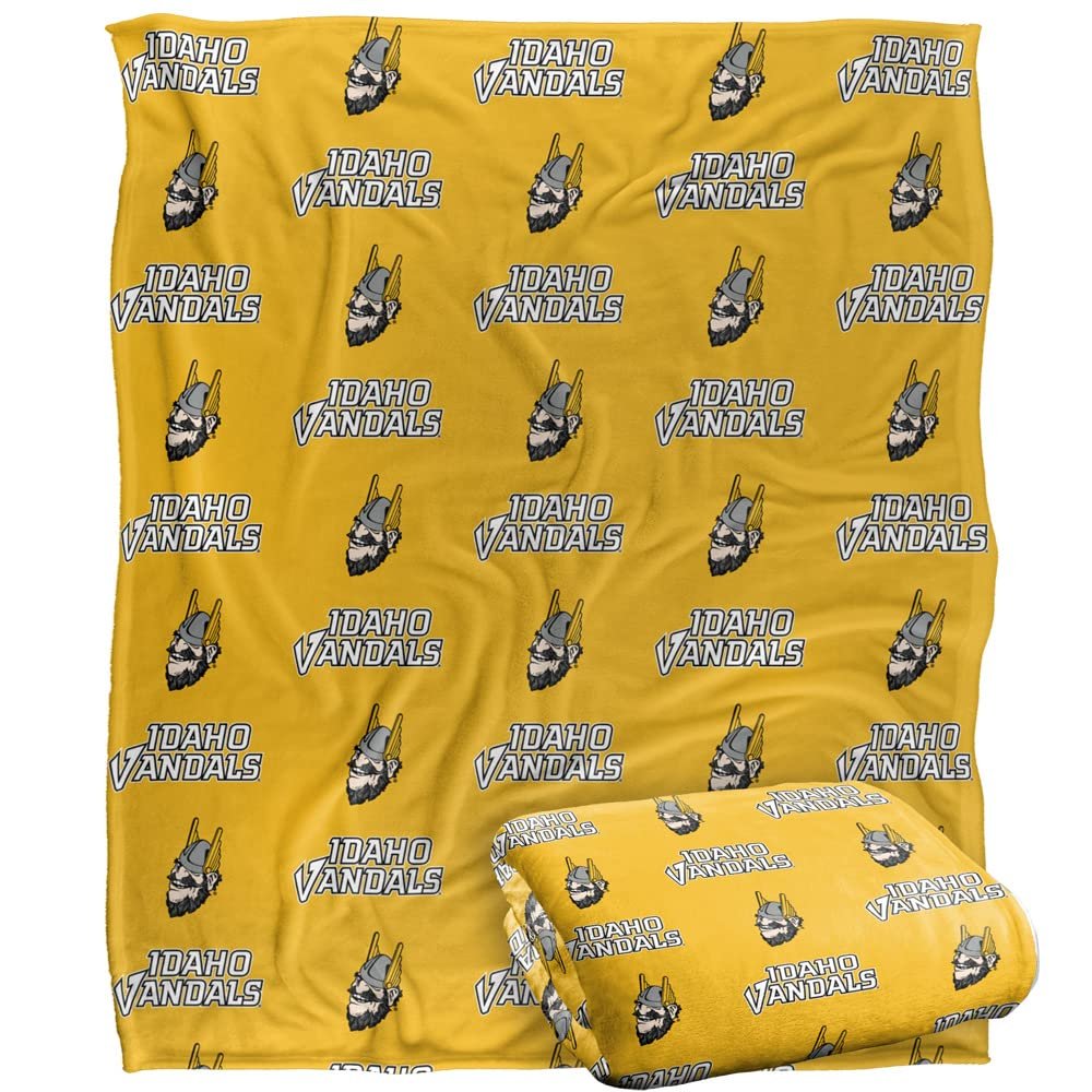 University of Idaho Blanket, 50"x60" Logo Pattern, Silky Touch Super Soft Throw Blanket