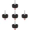 Waziaqoc 5pcs Universal Fishing Reel Handle Screw Caps, Black Screws Nuts Caps for Fishing Reel Knobs, Fishing Tools for Spinning Reel Crank Power Handle Grip view 1
