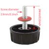 Waziaqoc 5pcs Universal Fishing Reel Handle Screw Caps, Black Screws Nuts Caps for Fishing Reel Knobs, Fishing Tools for Spinning Reel Crank Power Handle Grip view 2