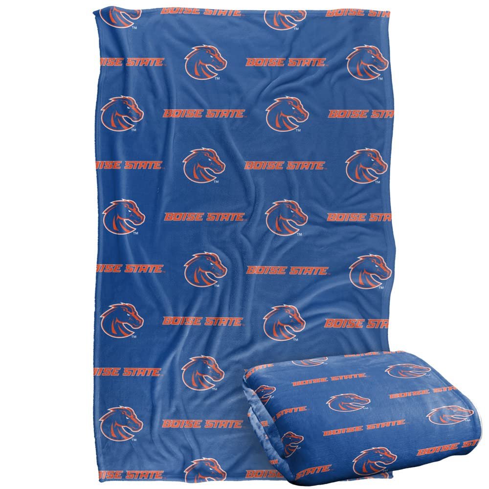 Boise State University Blanket, 36"x58" Logo Pattern, Silky Touch Super Soft Throw Blanket