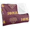Iona College Blanket, 50"x60" Logo Pattern, Silky Touch Super Soft Throw Blanket view 3