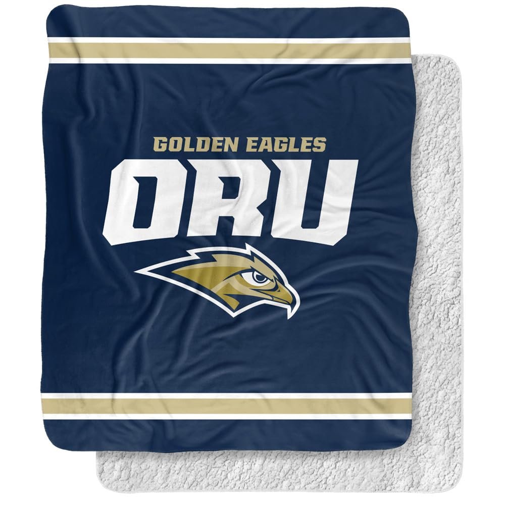Oral Roberts University Blanket, 50"x60" Primary Logo, Silky Touch Sherpa Back Super Soft Throw Blanket
