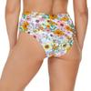 Raisins Juniors Tropics Floral-Print Textured Flower Child High Waisted Swim Bottom, Multi, M view 3
