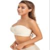 Lusait Strapless Bra for Women Non-Slip Silicone Padded Bandeau Bra Wireless Tube Top Bralette Beige XL view 2