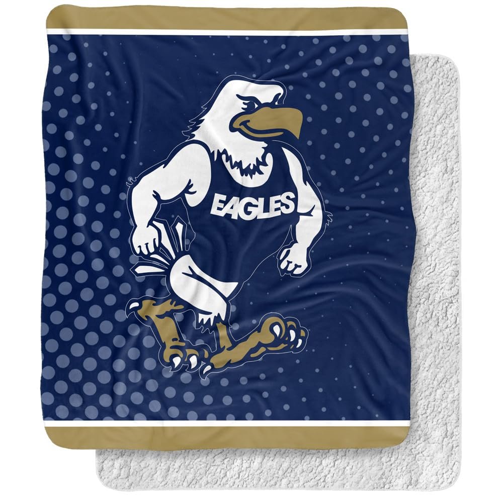 Georgia Southern University Blanket, 50"x60" Logo Dots, Silky Touch Sherpa Back Super Soft Throw Blanket