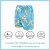 SNOW DREAMS Boys Swim Trunks Quick Dry Bathing Suits Lightweight Swimming Shorts with Mesh Lining Blue Banana Size 10 view 3