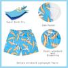 SNOW DREAMS Boys Swim Trunks Quick Dry Bathing Suits Lightweight Swimming Shorts with Mesh Lining Blue Banana Size 10 view 4