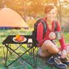 Folding Camping Side Table,Portable Camping Table W/2 Cup Holders&Carrying Bag,600D Waterproof Oxford Fabric,Outdoor Folable Beach Table for Outside,Camping, Picnic,Beach, Fishing and Hiking - US Spot view 2