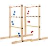 ApudArmis Ladder Toss Game Set, 35x26In Pine Wooden Golf Ladder Lawn Game with 6 Bolos Balls and Carrying Case - Outdoor Backyard Game for Teens Adults FamilyNew Version Sturdy Bolts view 1