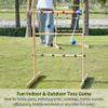 ApudArmis Ladder Toss Game Set, 35x26In Pine Wooden Golf Ladder Lawn Game with 6 Bolos Balls and Carrying Case - Outdoor Backyard Game for Teens Adults FamilyNew Version Sturdy Bolts view 3