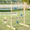 ApudArmis Ladder Toss Game Set, 35x26In Pine Wooden Golf Ladder Lawn Game with 6 Bolos Balls and Carrying Case - Outdoor Backyard Game for Teens Adults FamilyNew Version Sturdy Bolts view 4