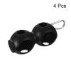 PATIKIL Golf Ball Holder, 4 Pack Silicone 2 Balls Carrier Protective Portable Sleeve with Buckle for Golf Bag Belt, Black view 3