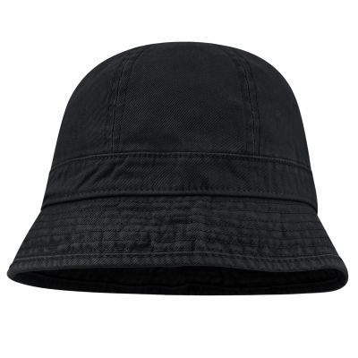 Clakllie Embroidery Fishing Hat Pure Color Bucket Hat Retro Beach Sun Cap Cotton Outdoor Hunting Cap Safari Hat All Seasons,GD69-Black
