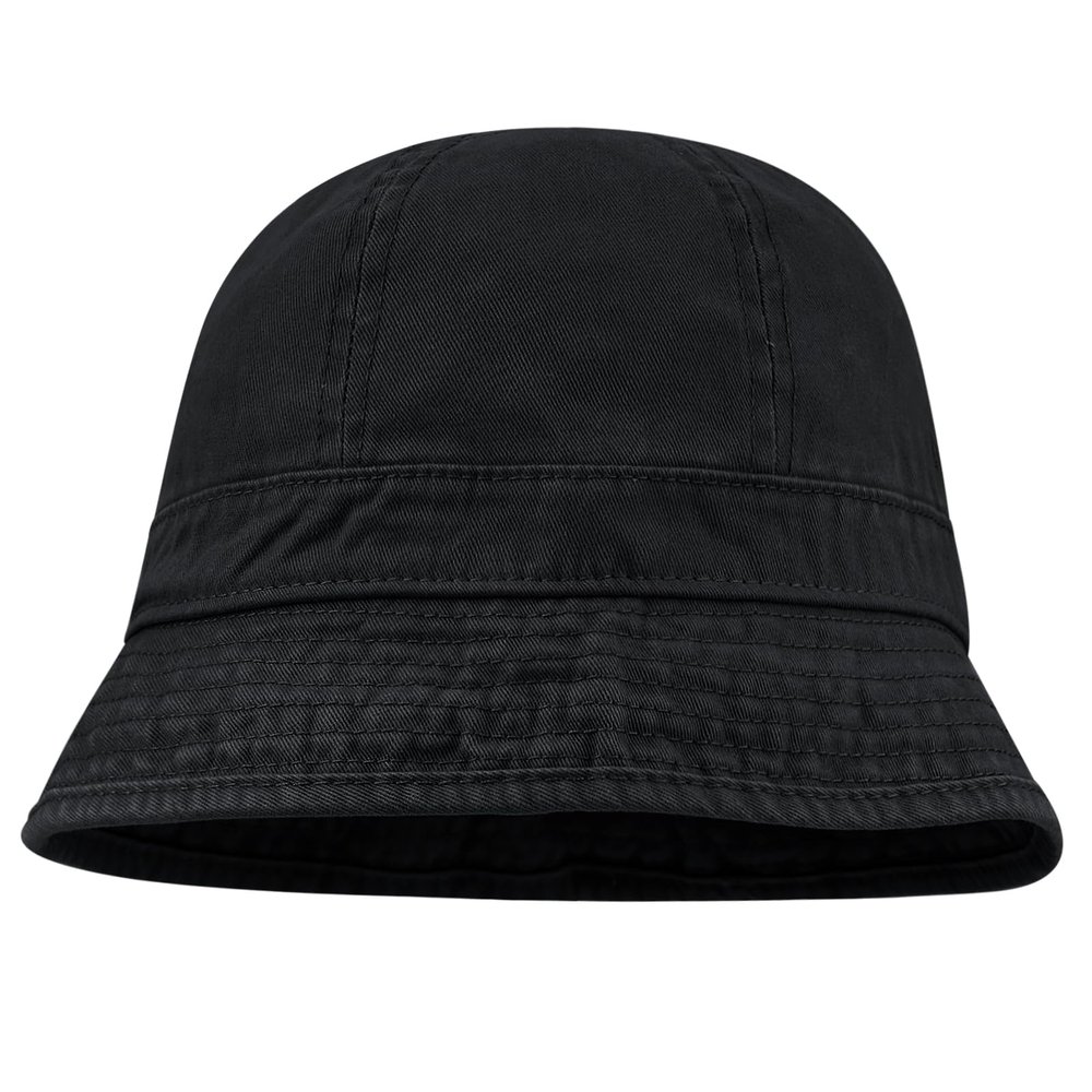Clakllie Embroidery Fishing Hat Pure Color Bucket Hat Retro Beach Sun Cap Cotton Outdoor Hunting Cap Safari Hat All Seasons,GD69-Black