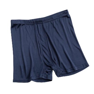 Mens Mulberry Silk Shorts Breathable Boxer Briefs Soft Underpants Traceless Underwear Boxers for Men (Color : Navy, Size : XL/X-Large)