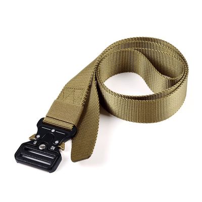 CNNELL Men Military Tactical Belts Casual Army Adjustable Quick Release Belt(Brown)