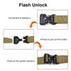 CNNELL Men Military Tactical Belts Casual Army Adjustable Quick Release Belt(Brown) view 4