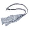 Barry.Wang Self Tie Bow Ties for Men Silver Bow Tie and Pocket Square Cufflinks Set Paisley Flower Bowtie Wedding Tuxedo view 4