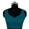 Women's Blouse Designer Choli Readymade Bollywood Padded Sticthed Crop Top Choli Teal Blue view 3