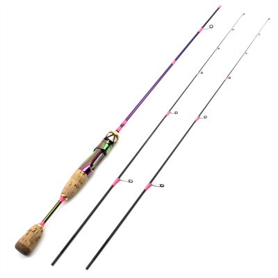 1.68m Colorful 2tips Carbon Spinning Casting Rod Solid Tip Trout Lure Fishing Rod UL Power Ultralight 3-7g Portable Lure Pole (Color : Spinning Rod)